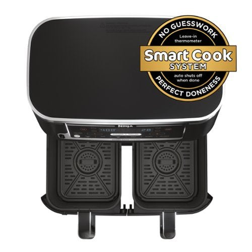 Ninja - Foodi 6-in-1 10-qt. XL 2-Basket Air Fryer with DualZone Technology & Smart Cook System - Black