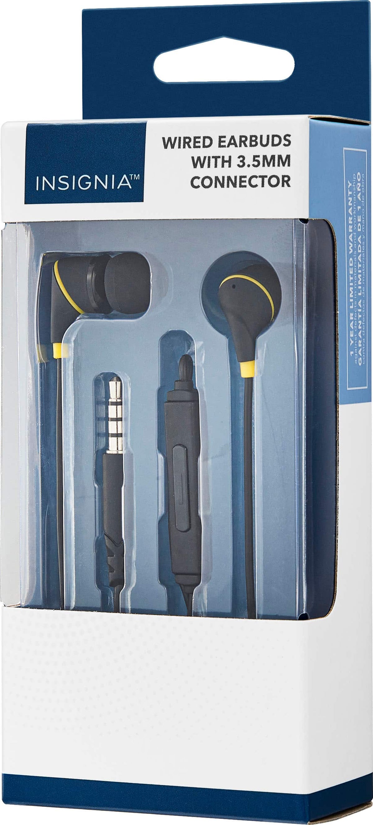 Insignia™ - 3.5 mm Wired Earbud Headphone - Black