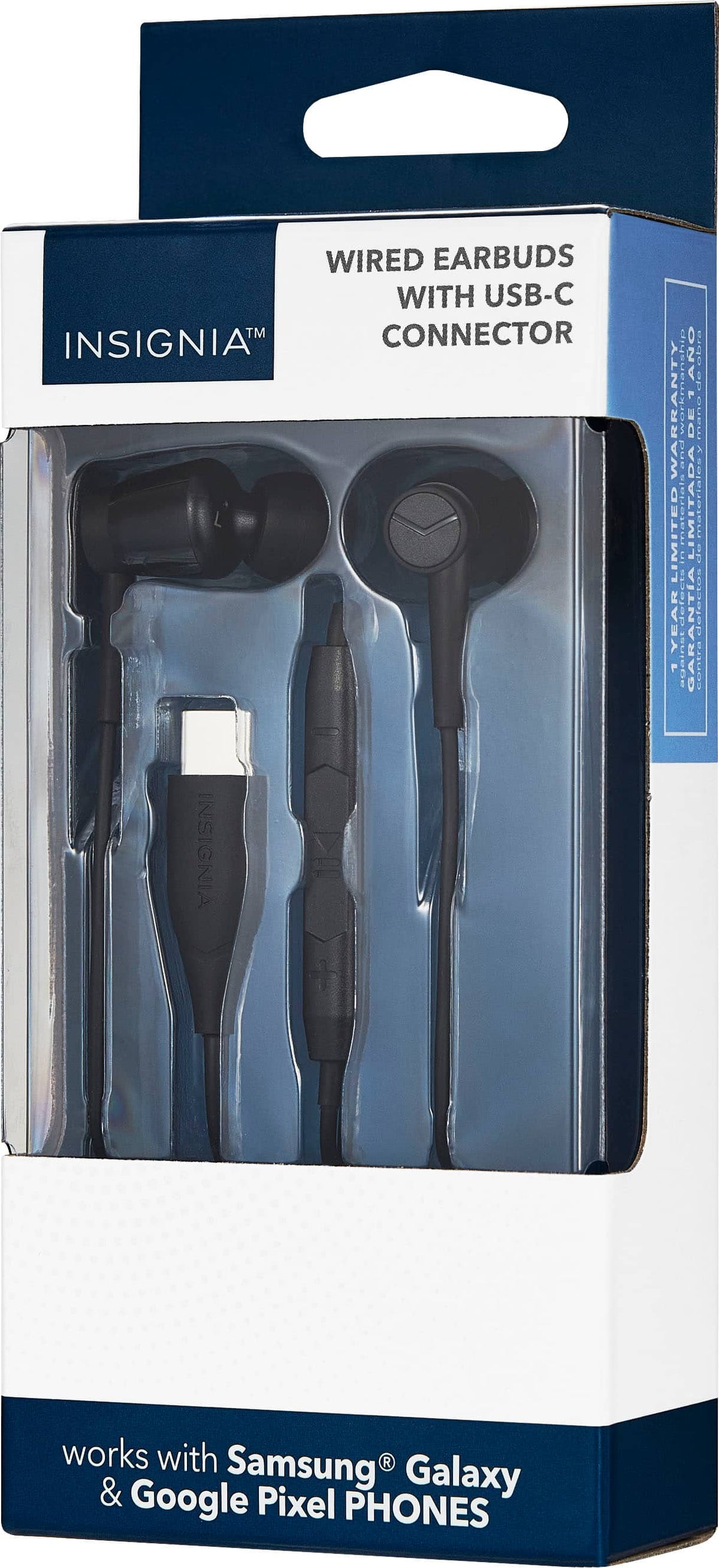 Insignia™ - USB-C Wired Earbud Headphone - Black