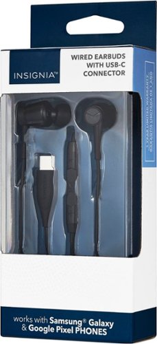 Insignia™ - USB-C Wired Earbud Headphone - Black