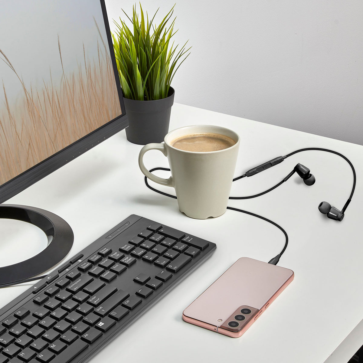 Insignia™ - USB-C Wired Earbud Headphone - Black