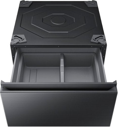 Samsung - Bespoke 27-in Laundry Pedestal with Storage Drawer - Brushed Black