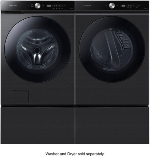 Samsung - Bespoke 27-in Laundry Pedestal with Storage Drawer - Brushed Black