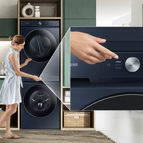 Samsung - Bespoke Stacking and MultiControl Combo Kit - Brushed Black