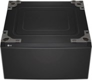 27-in Wide Laundry Pedestal with Storage Drawer for select LG Stackable Washers and Dryers - Black Steel