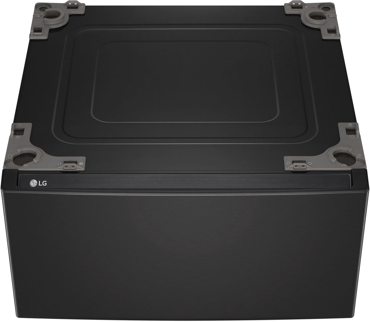 27-in Wide Laundry Pedestal with Storage Drawer for select LG Stackable Washers and Dryers - Black Steel