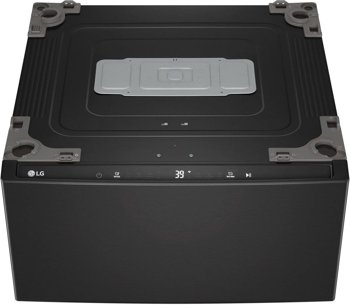 LG - SideKick 1.0 Cu. Ft. High-Efficiency Smart Pedestal Washer - Black Steel