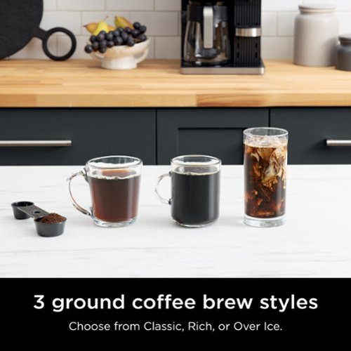 Ninja - Espresso & Coffee Barista System, Single Serve & Nespresso, with 12-Cup Carafe, 4 Styles with Ristretto - Black