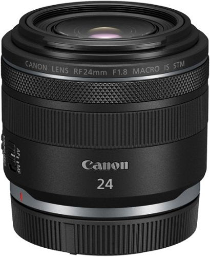 Canon - RF 24mm F1.8 MACRO IS STM Wide Angle Prime Lens for EOS R-Series Cameras - Black