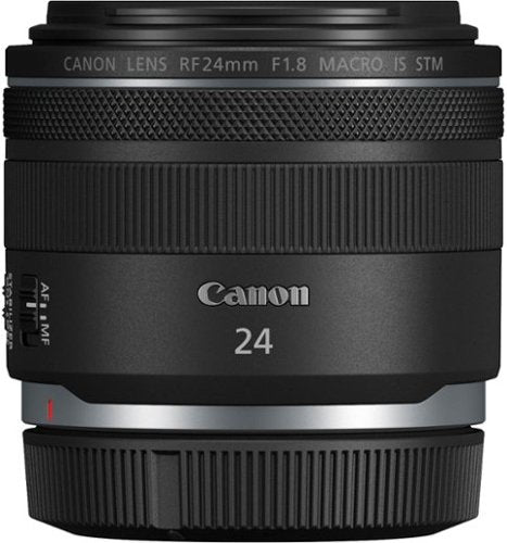 Canon - RF 24mm F1.8 MACRO IS STM Wide Angle Prime Lens for EOS R-Series Cameras - Black