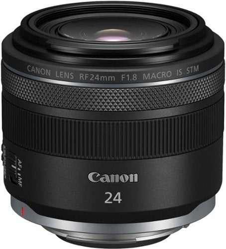 Canon - RF 24mm F1.8 MACRO IS STM Wide Angle Prime Lens for EOS R-Series Cameras - Black