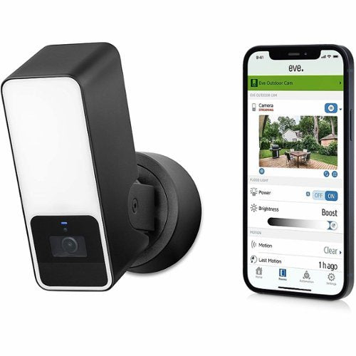 Eve - Outdoor Cam - Secure floodlight camera with Apple HomeKit Secure Video technology - White