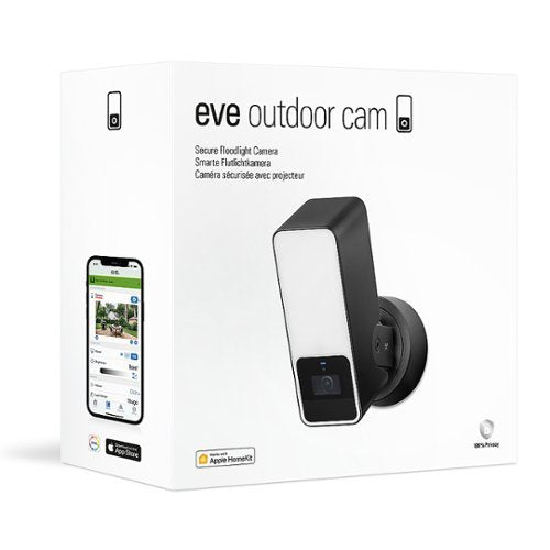 Eve - Outdoor Cam - Secure floodlight camera with Apple HomeKit Secure Video technology - White