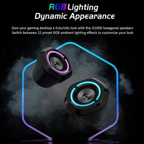 Edifier - G1000 2.0 Bluetooth Gaming Speakers with RGB Lighting (2-Piece) - White