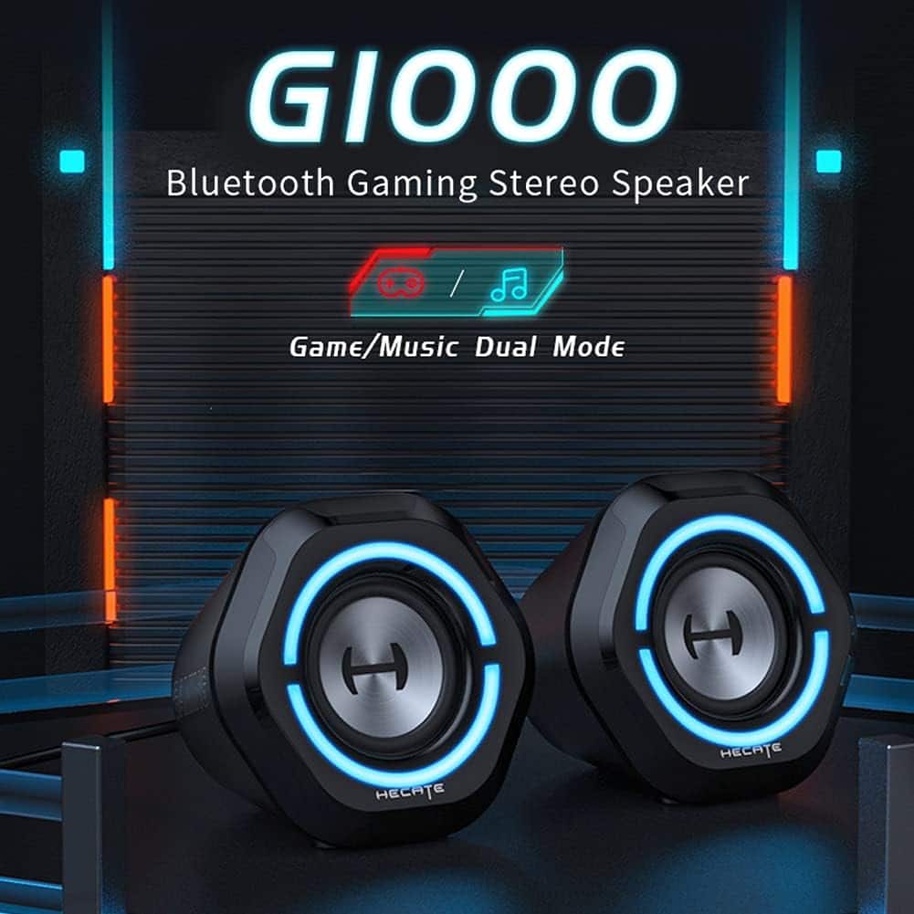 Edifier - G1000 2.0 Bluetooth Gaming Speakers with RGB Lighting (2-Piece) - Black