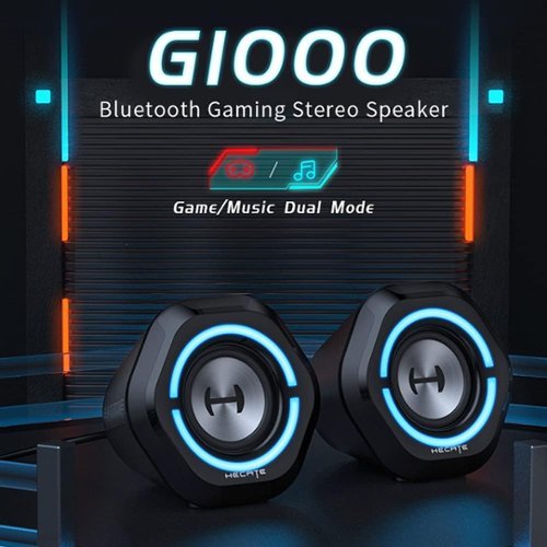 Edifier - G1000 2.0 Bluetooth Gaming Speakers with RGB Lighting (2-Piece) - Black