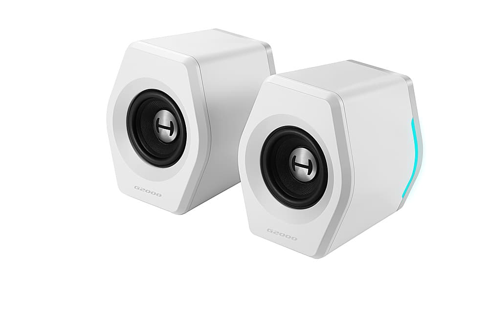 Edifier - G2000 2.0 Bluetooth Gaming Speakers with RGB Lighting (2-Piece) - White