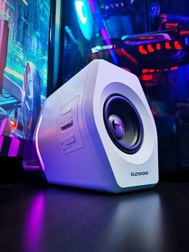 Edifier - G2000 2.0 Bluetooth Gaming Speakers with RGB Lighting (2-Piece) - White