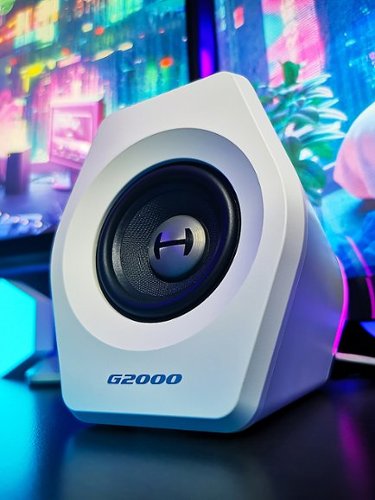 Edifier - G2000 2.0 Bluetooth Gaming Speakers with RGB Lighting (2-Piece) - White