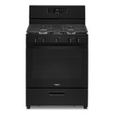 Whirlpool - 30 in. Wide 5 burners 5.1 cu. ft. Freestanding Gas Range with Edge to Edge Cooktop - Black