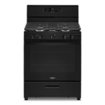 Whirlpool - 30 in. Wide 5 burners 5.1 cu. ft. Freestanding Gas Range with Edge to Edge Cooktop - Black