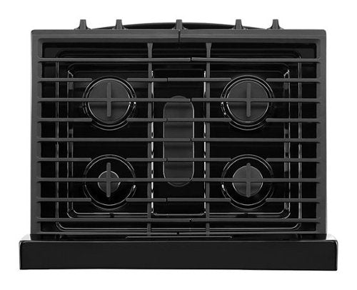Whirlpool - 30 in. Wide 5 burners 5.1 cu. ft. Freestanding Gas Range with Edge to Edge Cooktop - Black