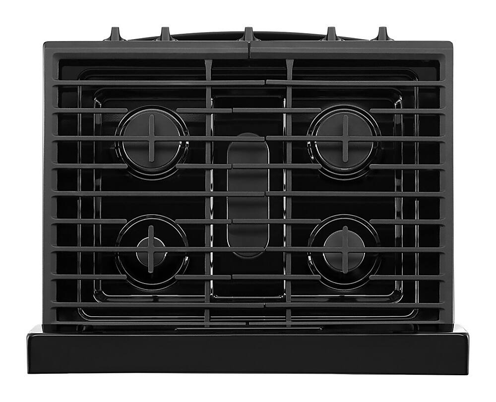 Whirlpool - 30 in. Wide 5 burners 5.1 cu. ft. Freestanding Gas Range with Edge to Edge Cooktop - Black
