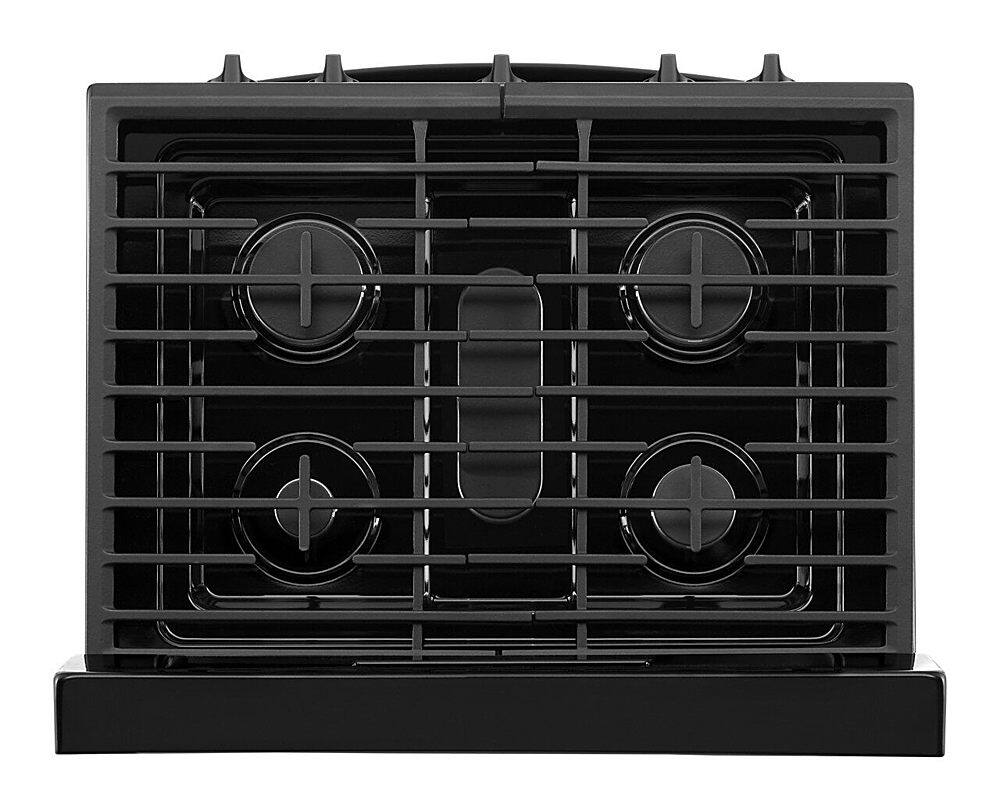 Whirlpool - 30 in. Wide 5 burners 5.1 cu. ft. Freestanding Gas Range with Edge to Edge Cooktop - Black