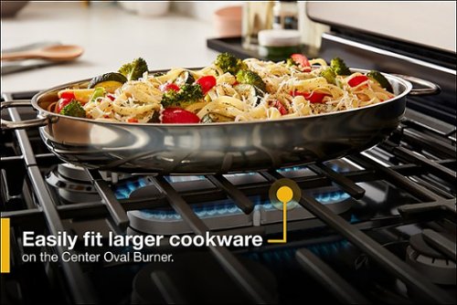 Whirlpool - 30 in. Wide 5 burners 5.1 cu. ft. Freestanding Gas Range with Edge to Edge Cooktop - Black