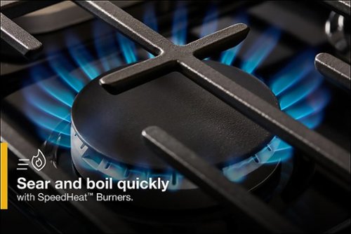 Whirlpool - 30 in. Wide 5 burners 5.1 cu. ft. Freestanding Gas Range with Edge to Edge Cooktop - Black