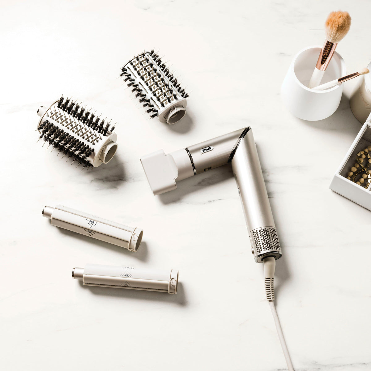 Shark - FlexStyle Air Styling & Drying System, Powerful Hair Blow Dryer and Multi-Styler - Stone Straight & Wavy