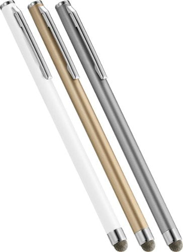 Insignia™ - Slim Stylus for Smartphones, Tablets and More (3-Pack) - Multicolor