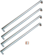 Professional series door handle kit for select Bertazzoni French Door Refrigerators - Stainless Steel