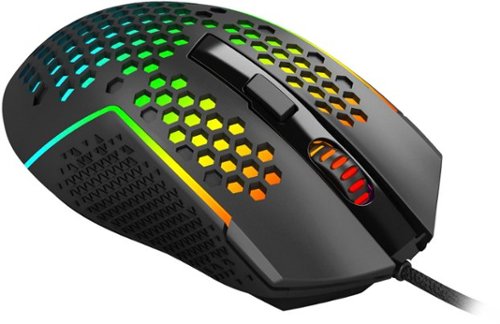 REDRAGON - M987-K Lightweight Wired Optical Gaming Mouse with RGB Backlighting - Wired - Black