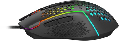 REDRAGON - M987-K Lightweight Wired Optical Gaming Mouse with RGB Backlighting - Wired - Black