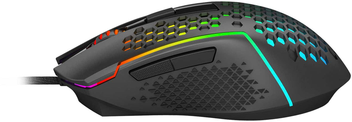 REDRAGON - M987-K Lightweight Wired Optical Gaming Mouse with RGB Backlighting - Wired - Black