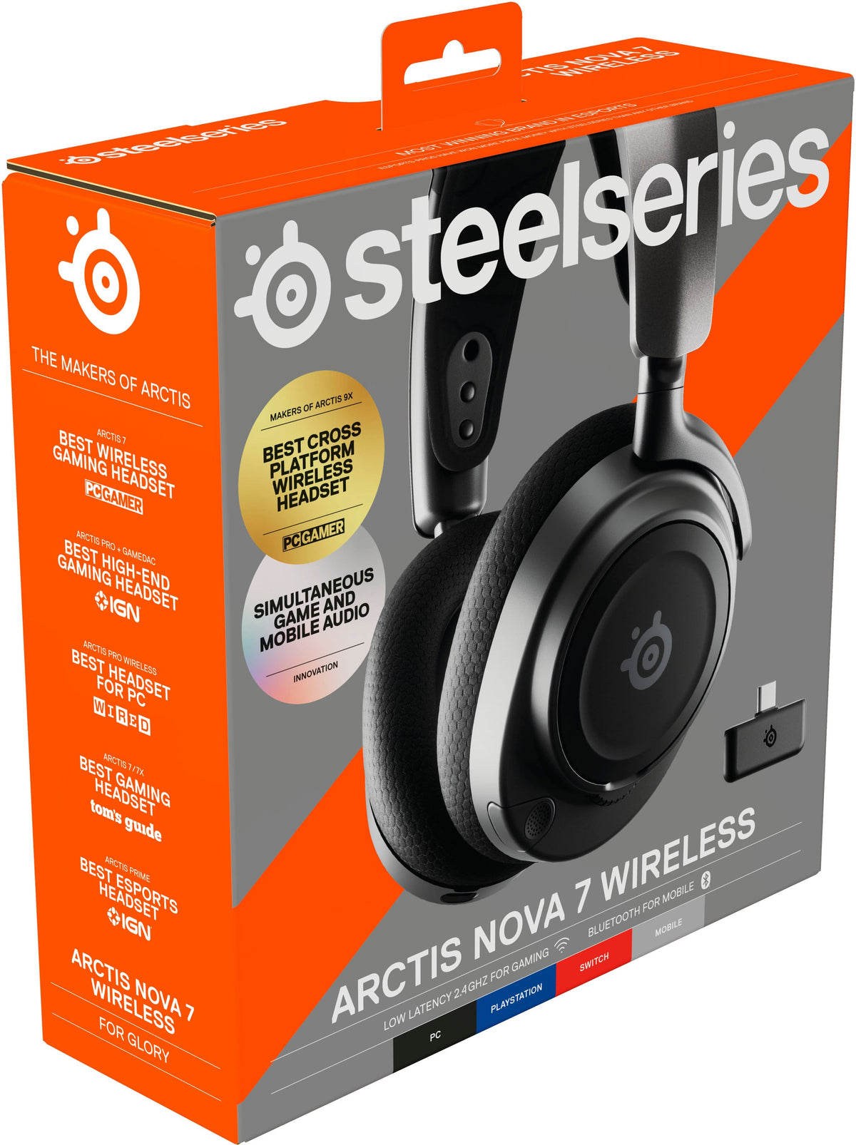 SteelSeries - Arctis Nova 7 Wireless Gaming Headset for PC, PS5, and PS4 - Black