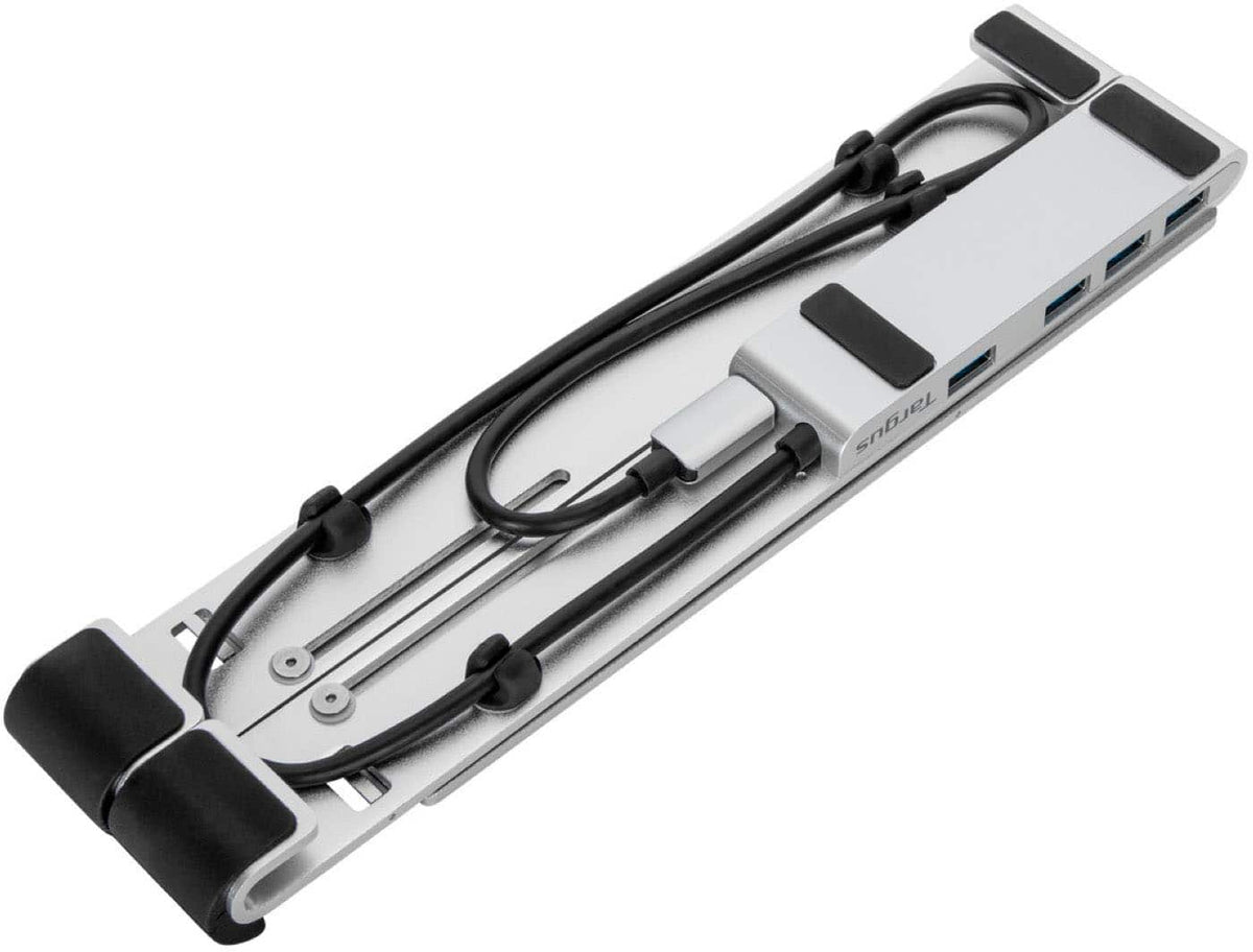 Targus - Portable Laptop Stand + Integrated USB-A Hub - Silver