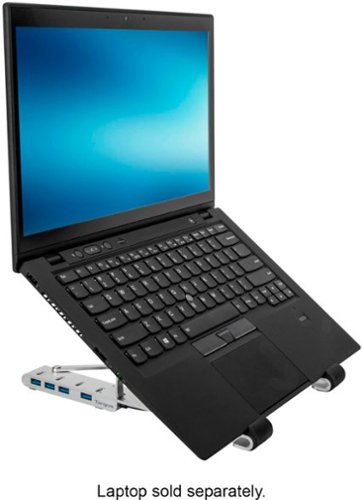 Targus - Portable Laptop Stand + Integrated USB-A Hub - Silver