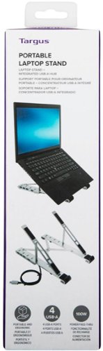 Targus - Portable Laptop Stand + Integrated USB-A Hub - Silver