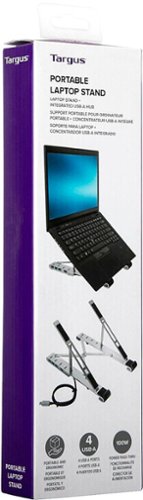 Targus - Portable Laptop Stand + Integrated USB-A Hub - Silver