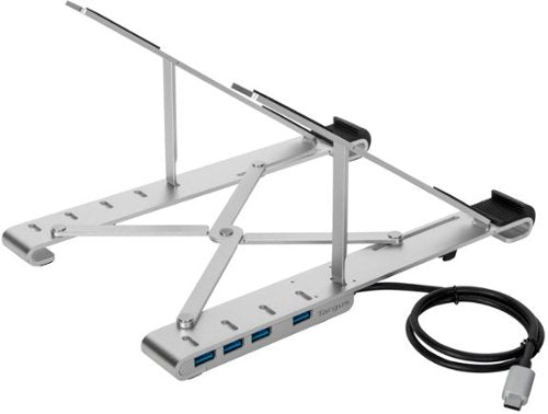 Targus - Portable Laptop Stand + Integrated USB-A Hub - Silver