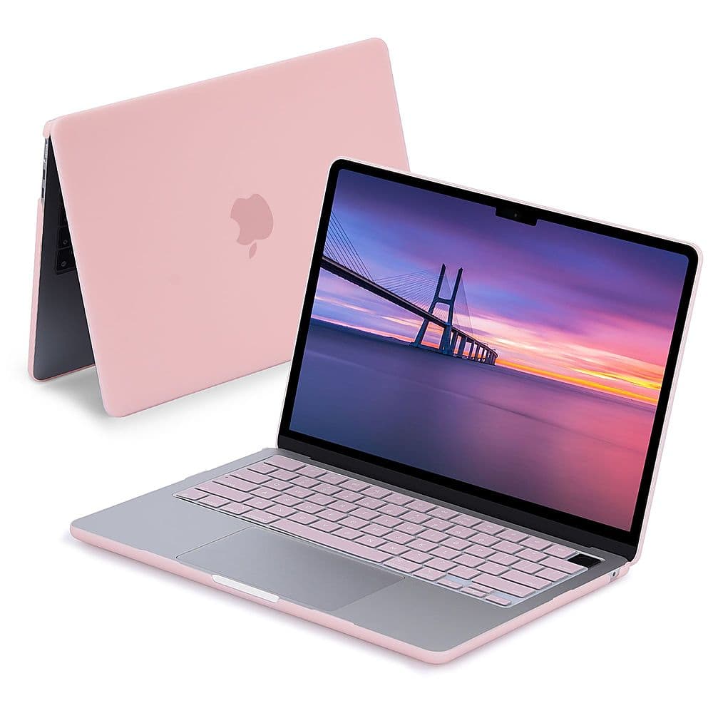 Techprotectus - MacBook case for 2022-2025 MacBook Air 13.6" with Apple M2/M3/M4 Chip-Rose Quartz - Pink