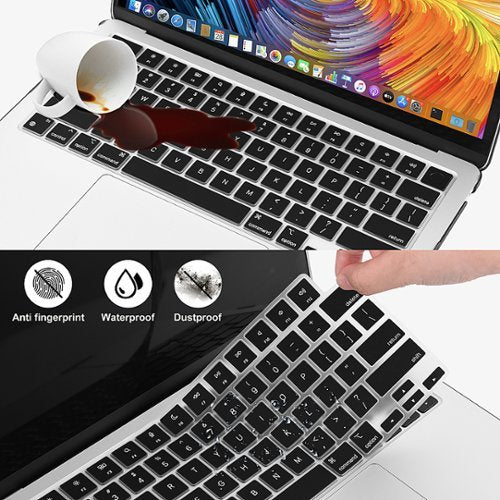Techprotectus - MacBook case for 2022-2025 MacBook Air 13.6" with Apple M2/M3/M4 Chip - Black
