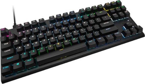 CORSAIR - K60 PRO TKL Wired Optical-Mechanical OPX Linear Switch Gaming Keyboard with per-key RGB Backlighting - Black