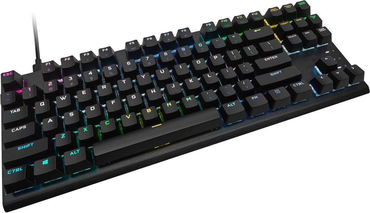 CORSAIR - K60 PRO TKL Wired Optical-Mechanical OPX Linear Switch Gaming Keyboard with per-key RGB Backlighting - Black