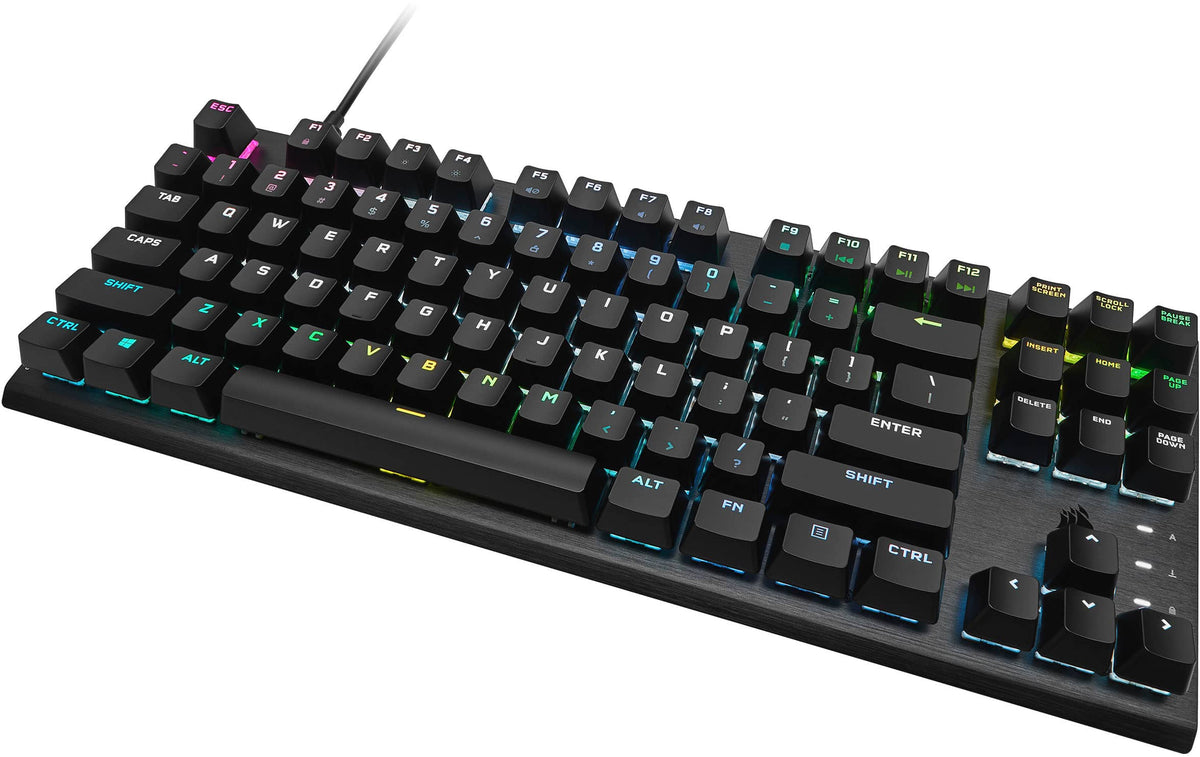 CORSAIR - K60 PRO TKL Wired Optical-Mechanical OPX Linear Switch Gaming Keyboard with per-key RGB Backlighting - Black