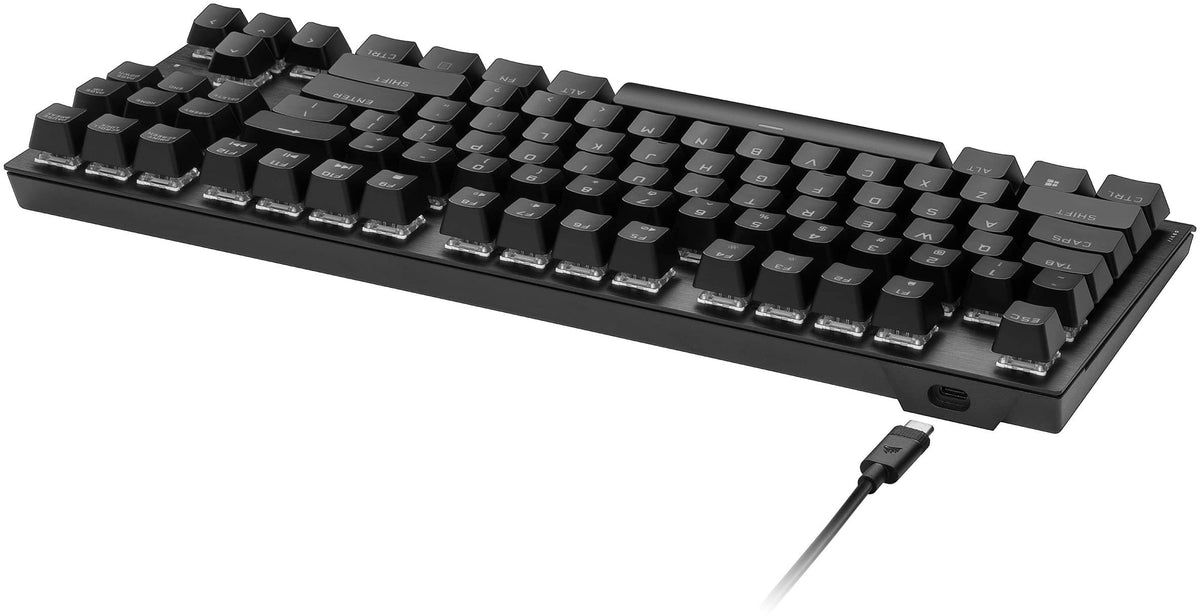 CORSAIR - K60 PRO TKL Wired Optical-Mechanical OPX Linear Switch Gaming Keyboard with per-key RGB Backlighting - Black