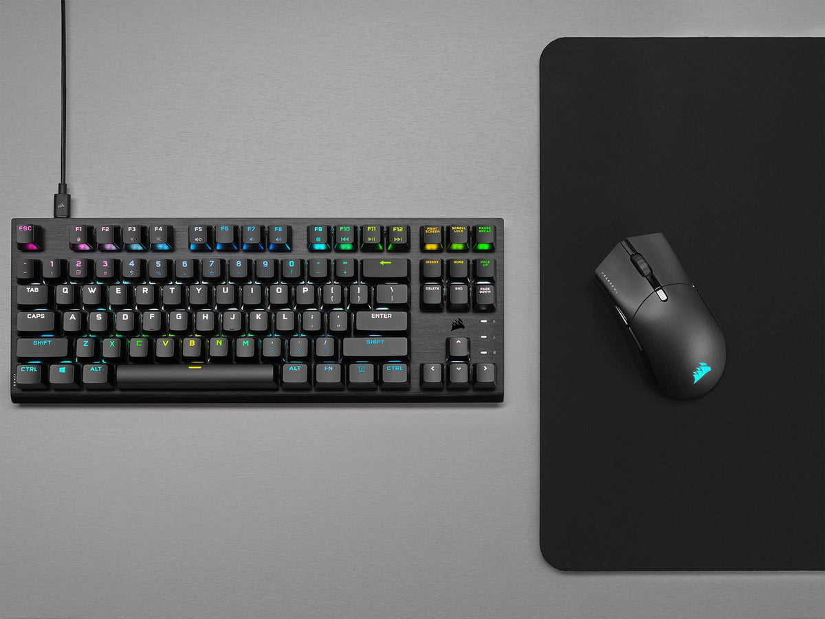 CORSAIR - K60 PRO TKL Wired Optical-Mechanical OPX Linear Switch Gaming Keyboard with per-key RGB Backlighting - Black