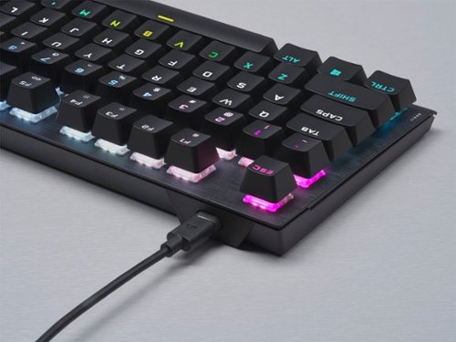 CORSAIR - K60 PRO TKL Wired Optical-Mechanical OPX Linear Switch Gaming Keyboard with per-key RGB Backlighting - Black